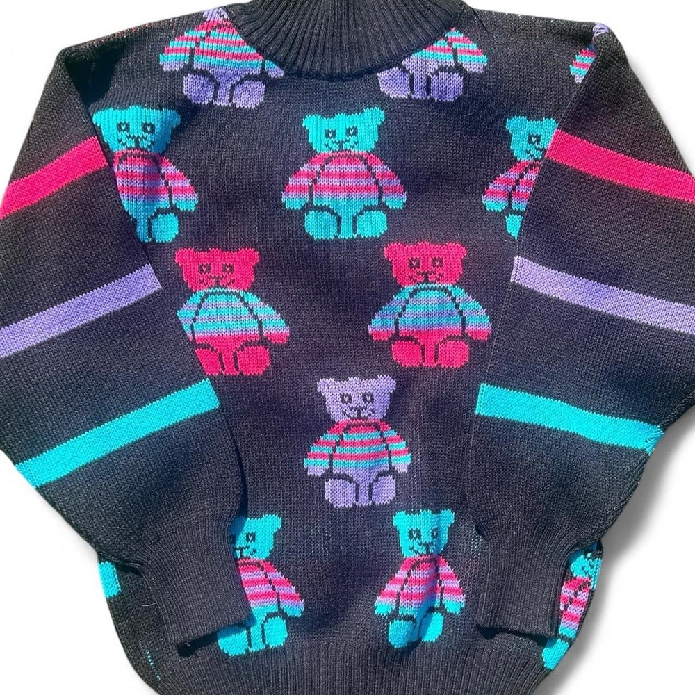 Colorful Teddy Bear Sweater